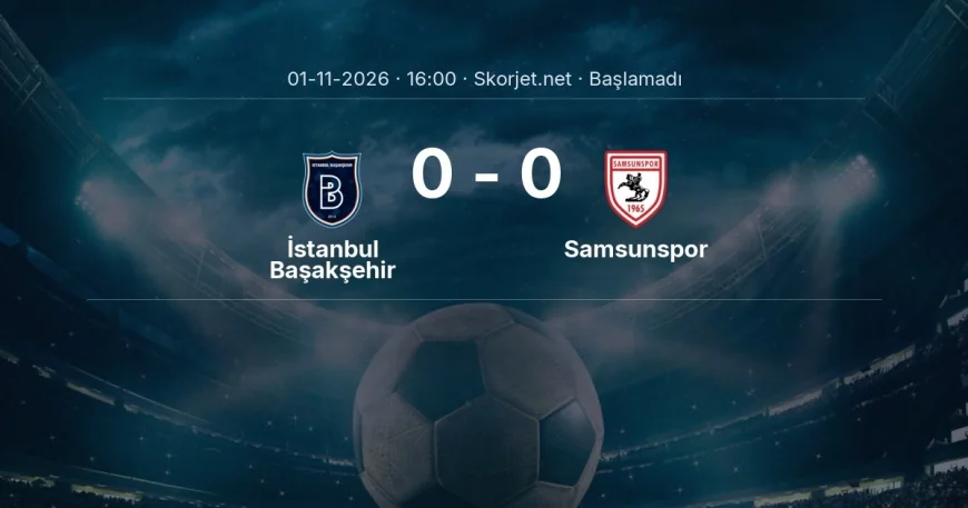 Süper Lig: İstanbul Başakşehir - Samsunspor kadro ve maç öncesi
