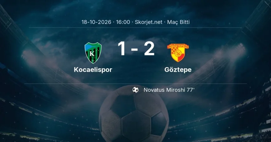 Süper Lig | Kocaelispor 1-2 Göztepe sonucu