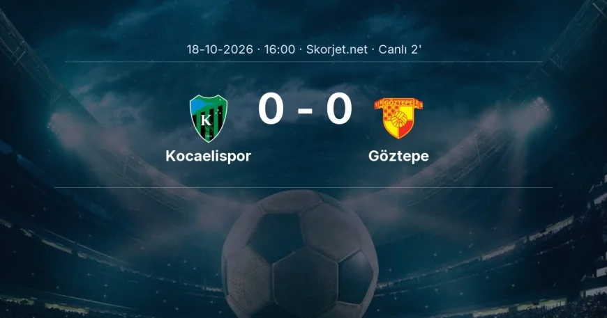 Süper Lig: Kocaelispor - Göztepe maçı başladı
