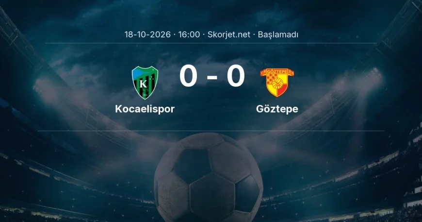 Kocaelispor - Göztepe maçı ne zaman, saat kaçta? | Süper Lig