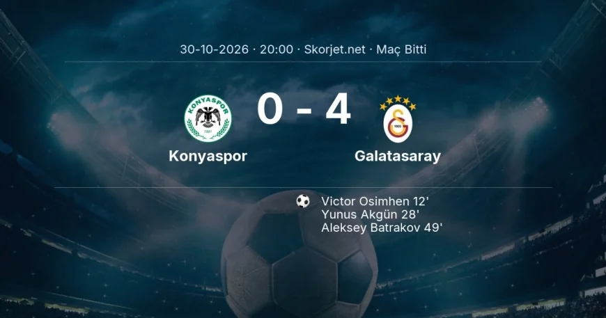 Konyaspor 0-4 Galatasaray - maç özeti | Süper Lig