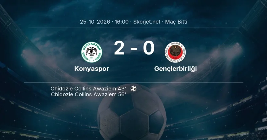 Konyaspor 2-0 Gençlerbirliği - maç özeti | Süper Lig