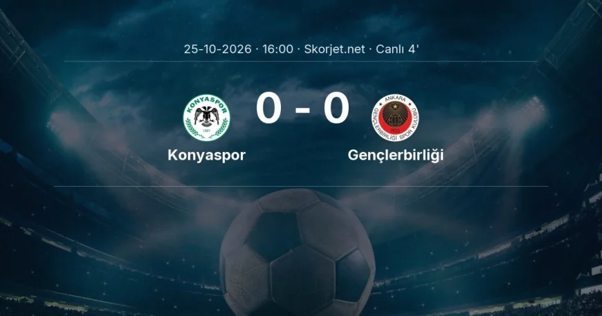 Konyaspor - Gençlerbirliği maçı başladı | Süper Lig