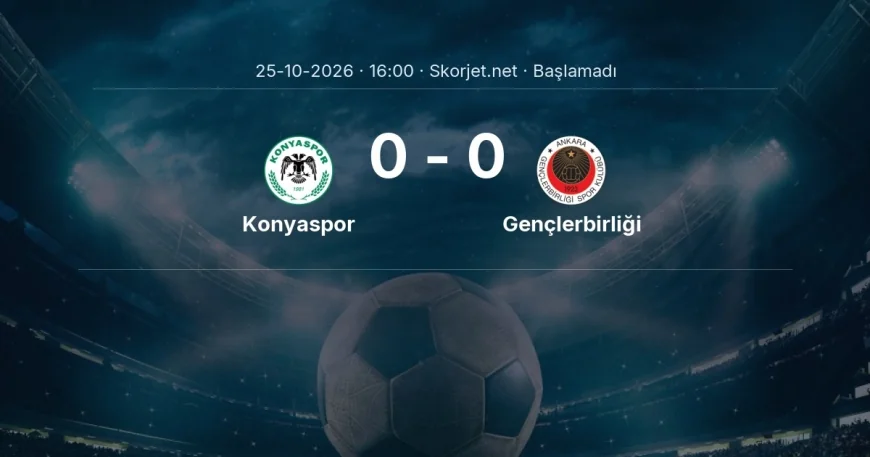 Süper Lig: Konyaspor - Gençlerbirliği kadro ve maç öncesi