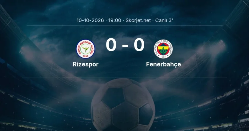MAÇ BAŞLADI | Rizespor - Fenerbahçe