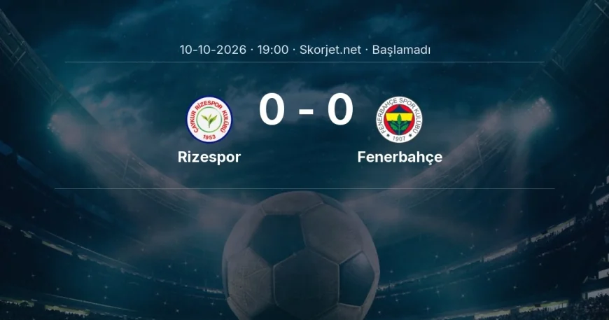 Rizespor - Fenerbahçe muhtemel ilk 11'ler | Süper Lig