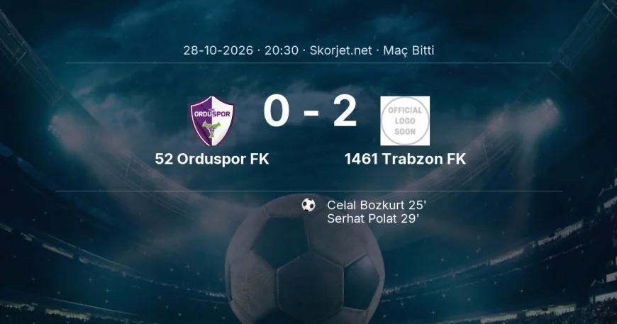 52 Orduspor FK 0-2 1461 Trabzon FK - maç özeti | Türkiye Kupası