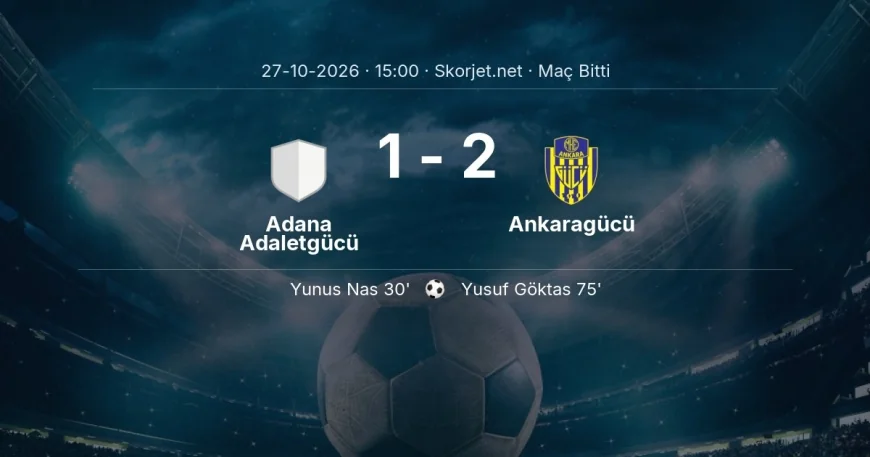 Türkiye Kupası | Adana Adaletgücü 1-2 Ankaragücü sonucu