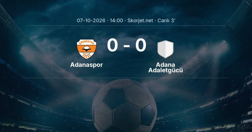 MAÇ BAŞLADI | Adanaspor - Adana Adaletgücü