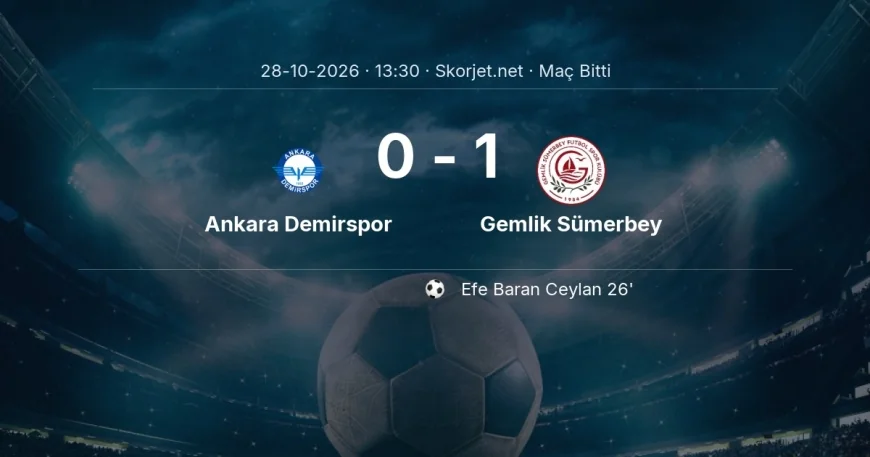Ankara Demirspor 0-1 Gemlik Sümerbey - maç özeti | Türkiye Kupası