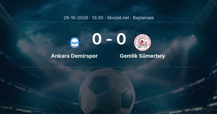 Türkiye Kupası: Ankara Demirspor - Gemlik Sümerbey kadro ve maç öncesi