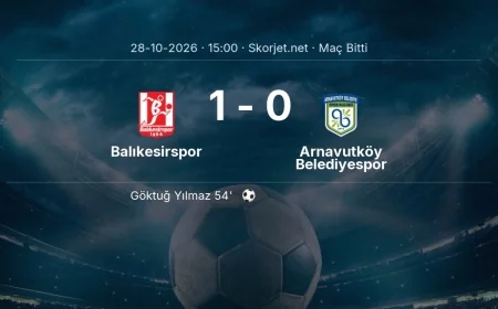 Balıkesirspor 1-0 Arnavutköy Belediyespor - maç özeti | Türkiye Kupası