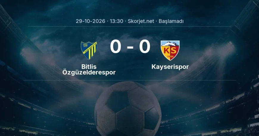 Türkiye Kupası: Bitlis Özgüzelderespor - Kayserispor maç bilgileri