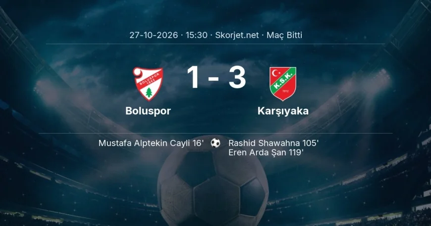 Türkiye Kupası | Boluspor 1-3 Karşıyaka sonucu