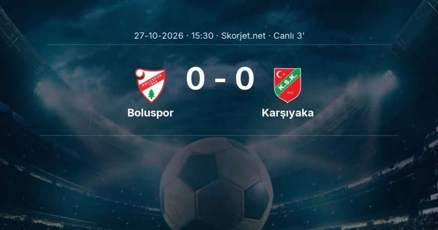 Türkiye Kupası: Boluspor - Karşıyaka maçı başladı