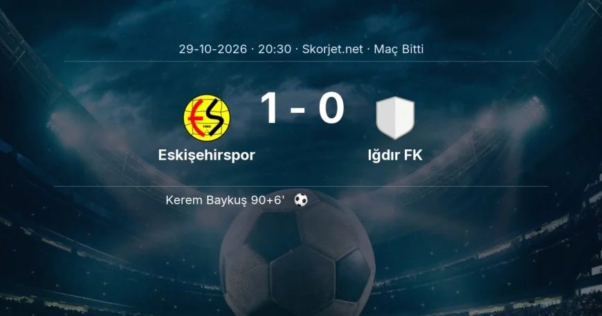 Eskişehirspor 1-0 Iğdır FK - maç özeti | Türkiye Kupası