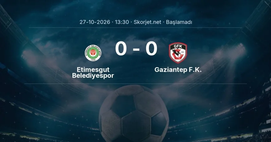 Türkiye Kupası: Etimesgut Belediyespor - Gaziantep F.K. maç bilgileri