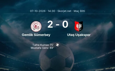 Türkiye Kupası | Gemlik Sümerbey 2-0 Utaş Uşakspor sonucu