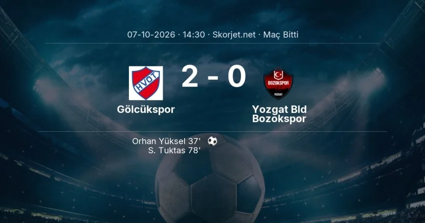 Maç sonucu: Gölcükspor 2-0 Yozgat Bld Bozokspor | Türkiye Kupası