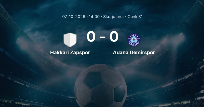 Hakkari Zapspor - Adana Demirspor maçı başladı | Türkiye Kupası