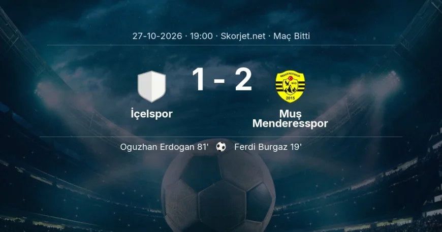 İçelspor 1-2 Muş Menderesspor - maç özeti | Türkiye Kupası