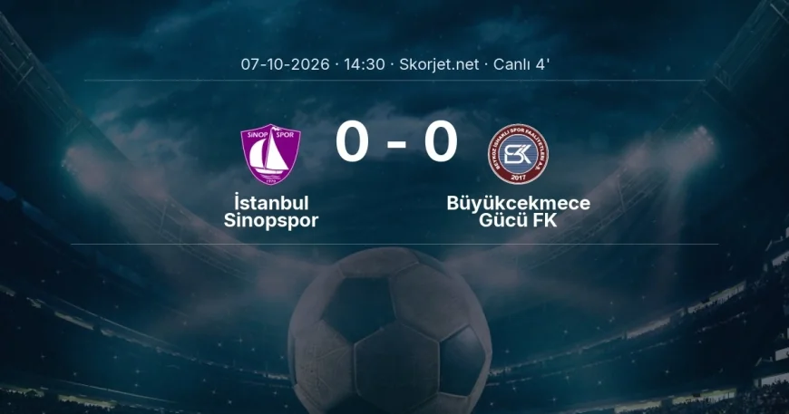 Türkiye Kupası: İstanbul Sinopspor - Büyükcekmece Gücü FK maçı başladı