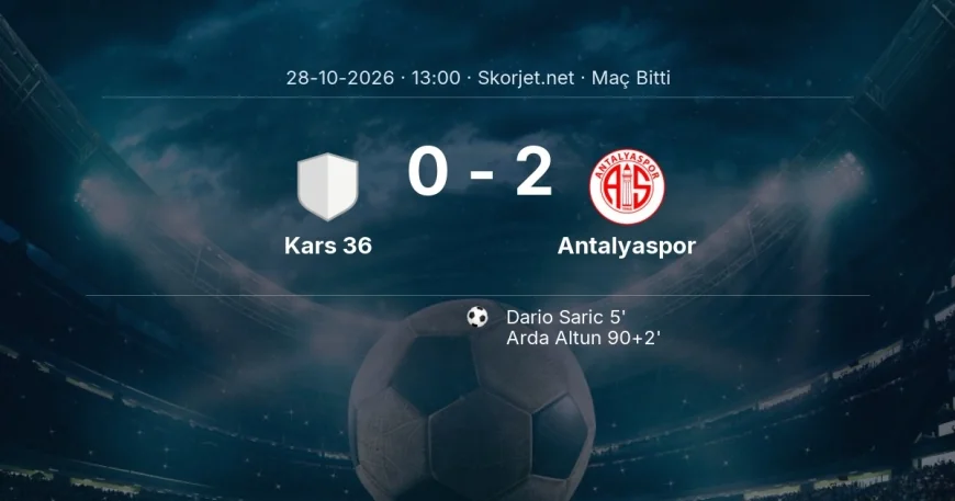Maç sonucu: Kars 36 0-2 Antalyaspor | Türkiye Kupası