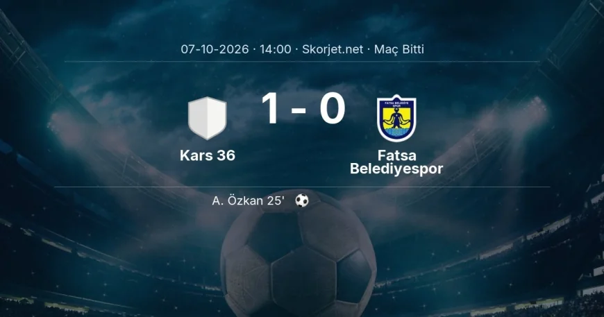 Kars 36 1-0 Fatsa Belediyespor - maç özeti | Türkiye Kupası