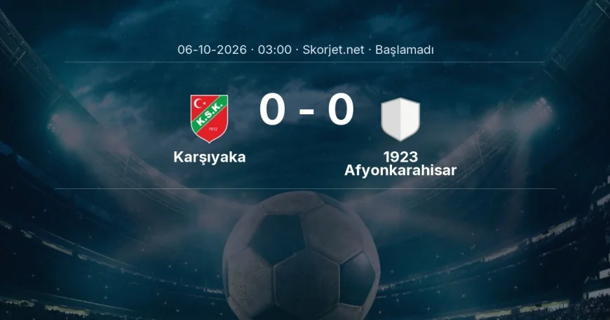 Türkiye Kupası: Karşıyaka - 1923 Afyonkarahisar SK maç bilgileri