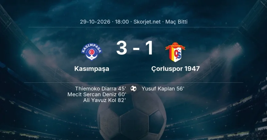 Kasımpaşa 3-1 Çorluspor 1947 - maç özeti | Türkiye Kupası