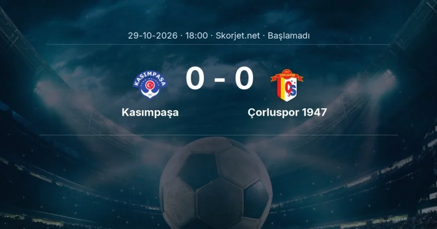 Türkiye Kupası: Kasımpaşa - Çorluspor 1947 maç bilgileri