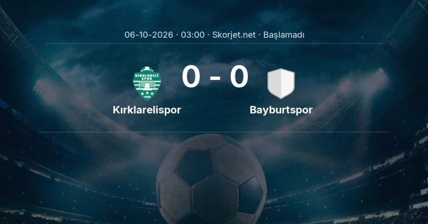 Kırklarelispor - Bayburtspor maçı öncesi | Türkiye Kupası