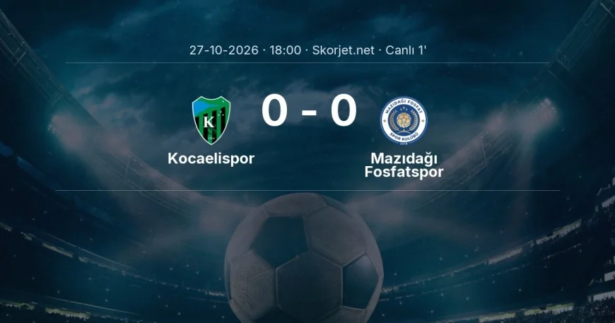 MAÇ BAŞLADI | Kocaelispor - Mazıdağı Fosfatspor