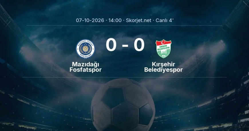 Mazıdağı Fosfatspor - Kırşehir Belediyespor maçı başladı | Türkiye Kupası