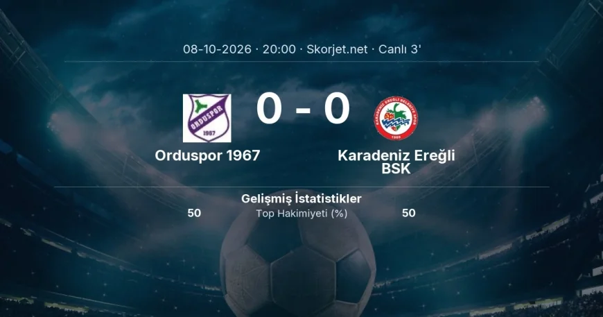 Orduspor 1967 - Karadeniz Ereğli BSK maçı başladı | Türkiye Kupası