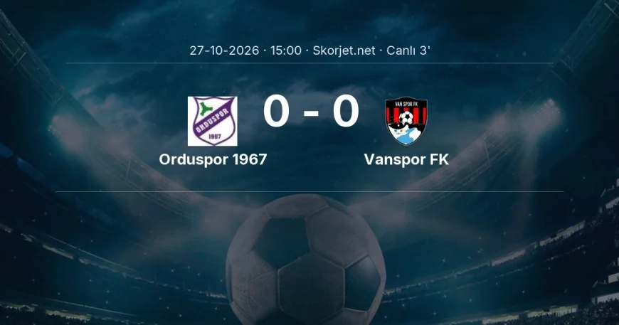 Türkiye Kupası: Orduspor 1967 - Vanspor FK maçı başladı