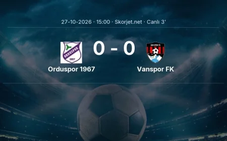 Türkiye Kupası: Orduspor 1967 - Vanspor FK maçı başladı