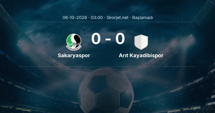 Sakaryaspor - Arıt Kayadibispor maçı ne zaman, saat kaçta? | Türkiye Kupası