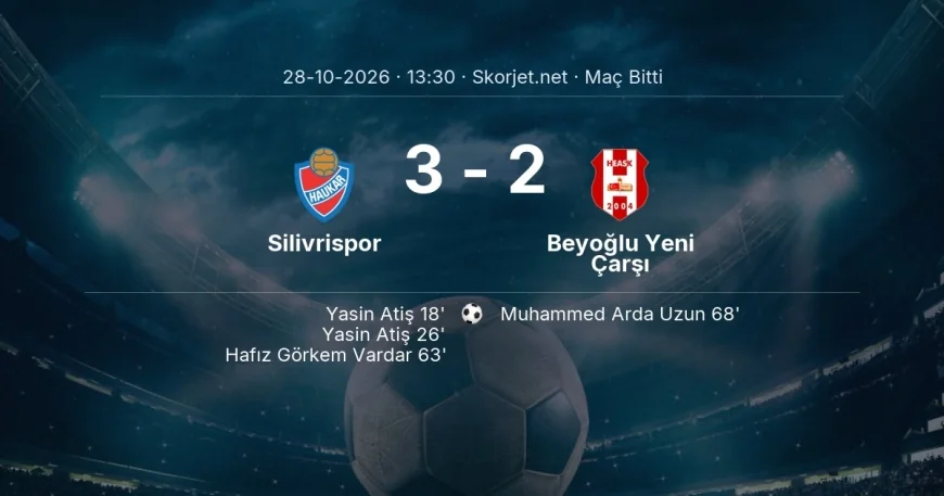Türkiye Kupası | Silivrispor 3-2 Beyoğlu Yeni Çarşı sonucu