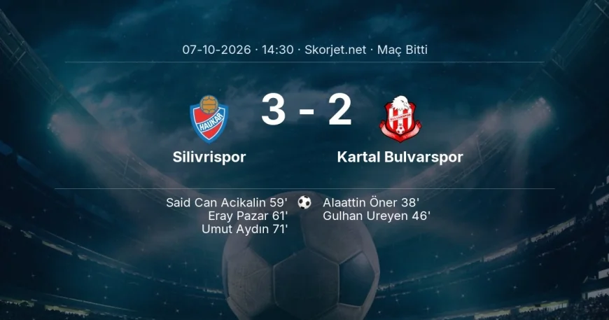 Silivrispor 3-2 Kartal Bulvarspor - maç özeti | Türkiye Kupası