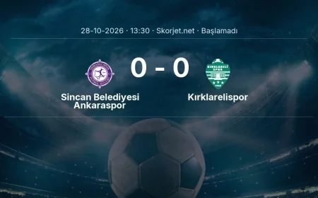 Türkiye Kupası: Sincan Belediyesi Ankaraspor - Kırklarelispor maç bilgileri