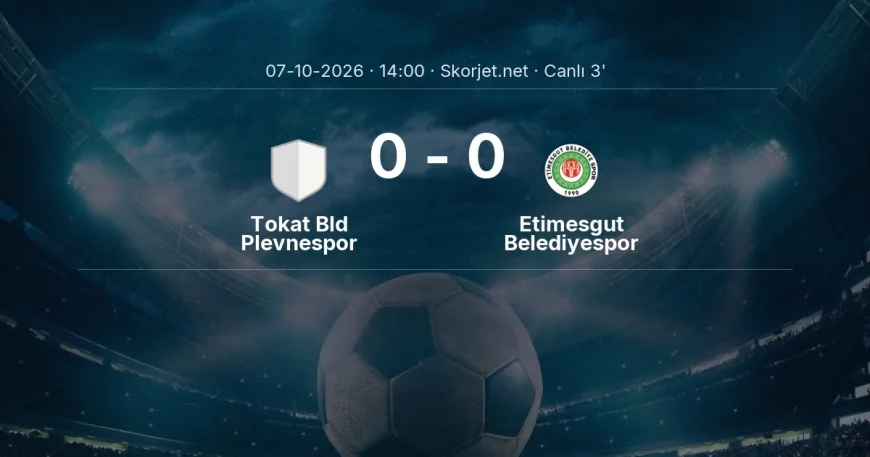 Tokat Bld Plevnespor - Etimesgut Belediyespor maçı başladı | Türkiye Kupası