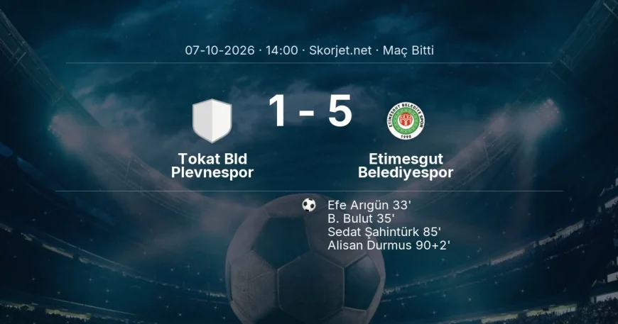 Tokat Bld Plevnespor 1-5 Etimesgut Belediyespor - maç özeti | Türkiye Kupası