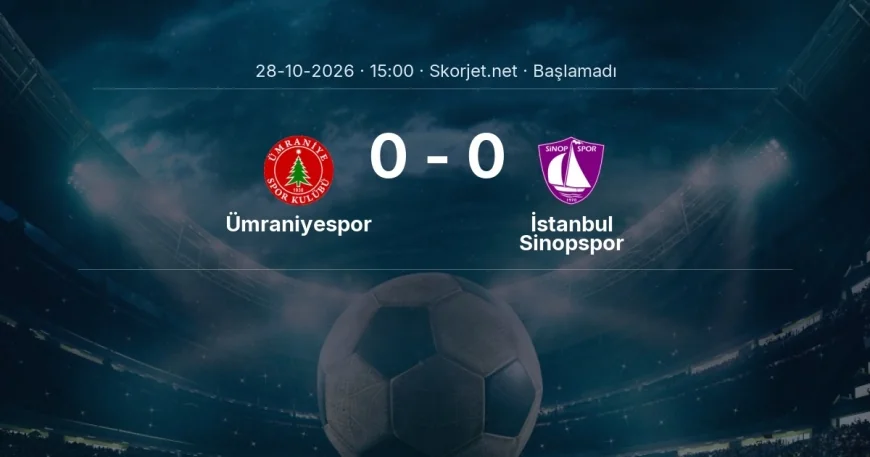 Ümraniyespor - İstanbul Sinopspor maçı ne zaman, saat kaçta? | Türkiye Kupası