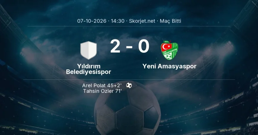 Maç sonucu: Yıldırım Belediyesispor 2-0 Yeni Amasyaspor | Türkiye Kupası