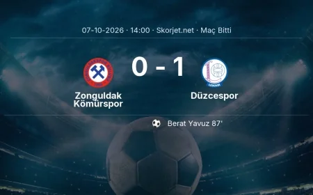 Türkiye Kupası | Zonguldak Kömürspor 0-1 Düzcespor sonucu