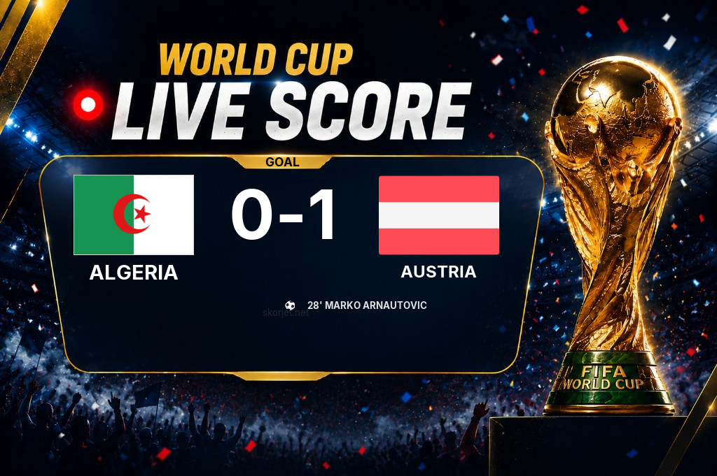 GOAL | Algeria 0-1 Austria — Marko Arnautovic (28')