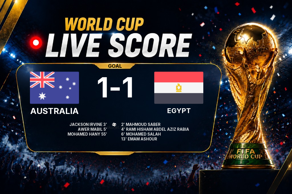 GOAL | Australia 1-1 Egypt - Jackson Irvine (3')