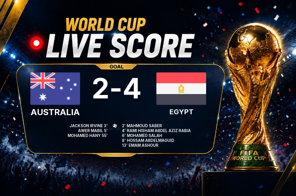 GOAL | Australia 2-4 Egypt - Hossam Abdelmaguid (8')