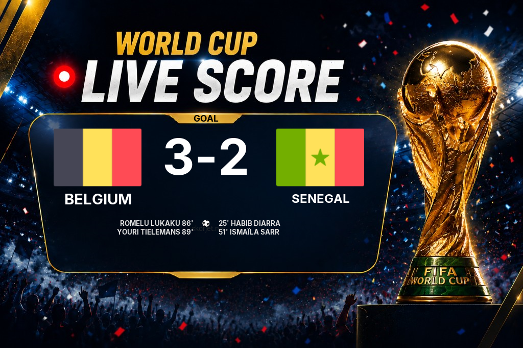 GOAL | Belgium 3-2 Senegal - Youri Tielemans (120'+5)